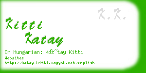 kitti katay business card